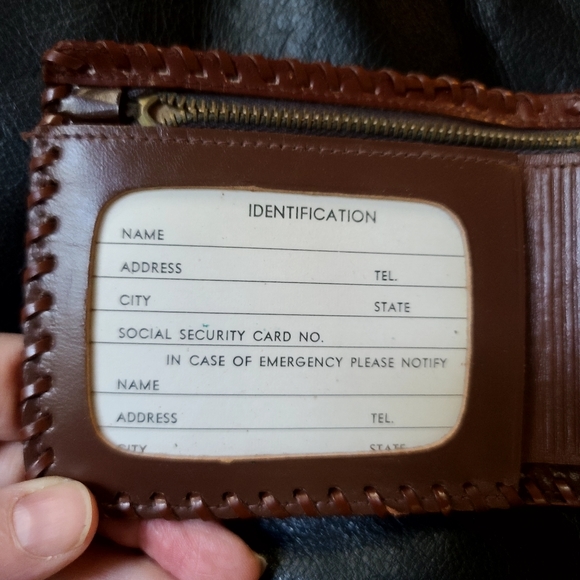 Calfskin genuine leather vintage wallet NEVER USED - Picture 5 of 8
